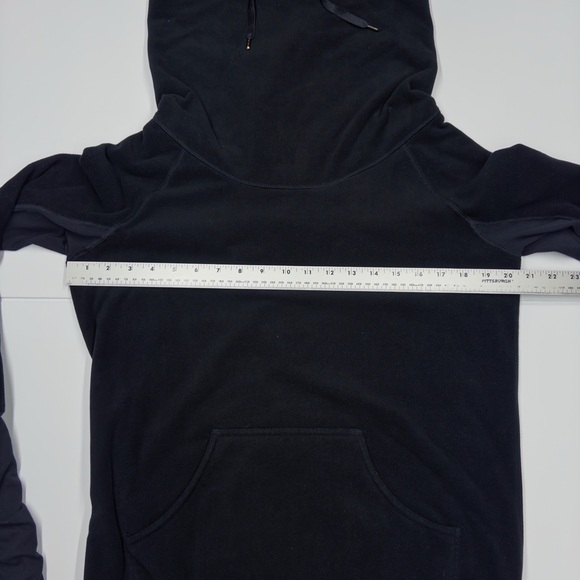 Lululemon Women’s Don’t Hurry Be Happy Fleece Cowl Neck Hoodie Black Size 6 - Picture 12 of 13